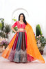 Stunning Multicolor Faux Georgette Embroidered Lehenga Choli with Designer Dupatta for Wedding