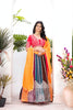 Stunning Multicolor Faux Georgette Embroidered Lehenga Choli with Designer Dupatta for Wedding