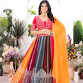 Stunning Multicolor Faux Georgette Embroidered Lehenga Choli with Designer Dupatta for Wedding