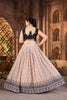 Stylish Beige Faux Georgette Embroidered Lehenga Choli with Designer Dupatta for Wedding