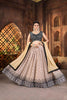 Stylish Beige Faux Georgette Embroidered Lehenga Choli with Designer Dupatta for Wedding