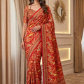 Elegant Multi Color Chinon Digital Printed Saree Blouse Piece for Party Wear