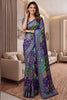 Elegant Multicolor Chinon Digital Printed Saree Blouse Piece for Party Wear