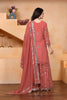 Luxury Peach Faux Georgette Palazzo Suit Heavy Embroidery Dupatta