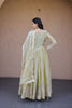 Stylish Pista Green Silk Designer Gown with Heavy Embroidered Dupatta for Wedding