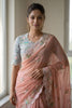 Elegant Peach Faux Georgette Saree for Wedding Wear