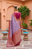 Vibrant Lavender Soft Banarasi Silk Saree Meenakari Design for Women