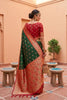 Royal Green Soft Silk Saree with Zari Weaving for Women