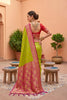 Grateful Lime Green Soft Silk Saree with Zari Weaving for Women