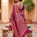 Stylish Purple Soft Silk Saree with Zari Weaving for Women