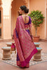 Stylish Purple Soft Silk Saree with Zari Weaving for Women