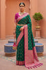 Royal Teal Green Soft Silk Saree with Zari Weaving for Women