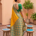 Premium Mustard Yellow Soft Silk Saree with Zari Weaving for Women