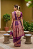 Stunning Purple Soft Silk Saree with Zari Weaving for Women