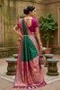 Gracefull Green Soft Silk Saree Zari Weaving Meenakari Motifs for Wedding