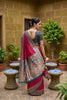 Beautifull Rani Pink Soft Silk Saree Zari Weaving Meenakari Motifs for Wedding