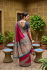 Beautiful Rani Pink Soft Silk Saree with Zari Weaving for Women