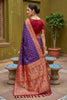 Vibrant Purple Soft Silk Saree with Zari Weaving for Women