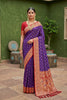 Vibrant Purple Soft Silk Saree with Zari Weaving for Women