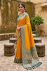 Trendy Mustard Yellow Soft Silk Saree with Zari Weaving for Women