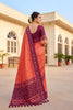 Stylish Peach Soft Patola Silk Saree Zari Weaving Work for Women
