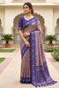 Stylish Purple Soft Patola Silk Saree with Zari Weaving Work for Women