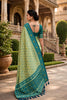 Grateful Green Soft Patola Silk Saree with Zari Weaving Work for Women
