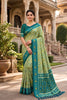 Grateful Green Soft Patola Silk Saree with Zari Weaving Work for Women