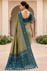 Stunning Olive Green Soft Patola Silk Saree Zari Weaving Work for Women
