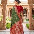 Adorable Green Soft Banarasi Silk Saree Zari Weaving Work for Women
