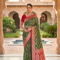 Adorable Green Soft Banarasi Silk Saree Zari Weaving Work for Women