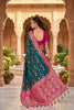 Royal Teal Blue Soft Banarasi Silk Saree Zari Weaving Work for Women