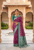 Beautiful Magenta Soft Banarasi Silk Saree with Zari Weaving Work for Women