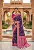 Lovely Purple Soft Banarasi Silk Saree with Zari Weaving Work for Women