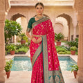 Stunning Rani Pink Soft Banarasi Silk Saree with Zari Weaving Work for Women