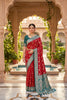 Trendy Red Soft Banarasi Silk Saree with Zari Weaving Work for Women