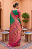 Emerald Green Soft Paithani Silk Saree Meenakari Motifs Design for Women