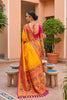 Stylish Mustard Yellow Soft Paithani Silk Saree Meenakari Motifs Design for Women