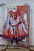 Vibrant Orange Floral Digital Printed Tabby Silk Designer Lehenga Choli with Matching Dupatta