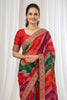 Elegant Multicolor Georgette Digital Printed Saree Embroidered Border for Wedding
