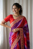 Gracefull Multicolor Georgette Digital Printed Saree Embroidered Border for Wedding
