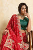 Royal Red Georgette Bandhani Printed Saree Border for Wedding