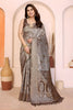 Premium Coffee Brown Pure Cotton Spun Jacquard Zari Weaving Saree for Women