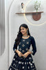Elegant Black Cotton Navratri Lehenga Choli with Hand Work and Elephant Print Flared Skirt