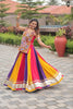 Vibrant Multicolor Cotton Navratri Lehenga Choli with Gamthi Work for Women