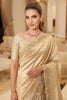 Luxury Gold Pure Kanjivaram Silk Sequins Embroidery Work Saree