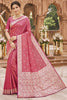 Beautiful Pink Soft Pure Banarasi Silk Saree Zari Weaving for Women