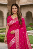 Stylish Rani Pink Soft Pure Banarasi Silk Saree Zari Weaving for Women