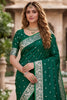 Luxury Emerald Green Soft Pure Banarasi Silk Saree Zari Weaving for Women