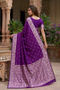 Royal Purple Soft Pure Banarasi Silk Saree Zari Weaving for Women